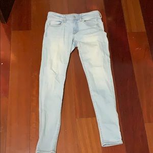 american eagle light wash jeggings